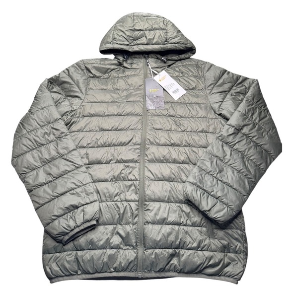 Pioneer Camp Men's Lightweight Puffer Jacket Insulated Packable Green Small - Picture 1 of 7